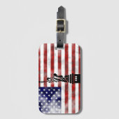 USA-Flaggenfreiheitsstatue Gepäckanhänger (Vorderseite Vertikal)