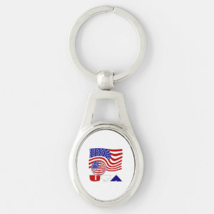 USA-Flaggenfußball Schlüsselanhänger