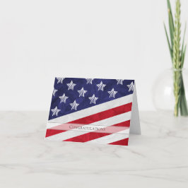 USA-Flaggengratulation zum US-Bürger Karte