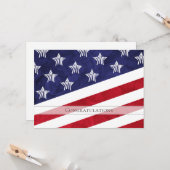 USA-Flaggengratulation zum US-Bürger Karte (Vorderseite/Rückseite Beispiel)