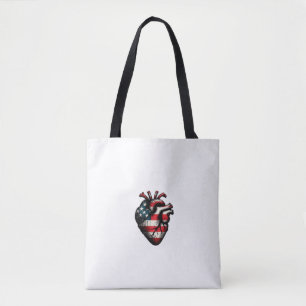 USA Flaggenherz - 4. Juli & Unabhängigkeitstag Tasche