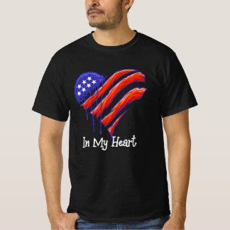 USA Flaggenherz - Amerika in meinem Herzen T-Shirt