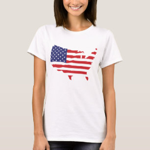 USA-Flaggenkarte T-Shirt