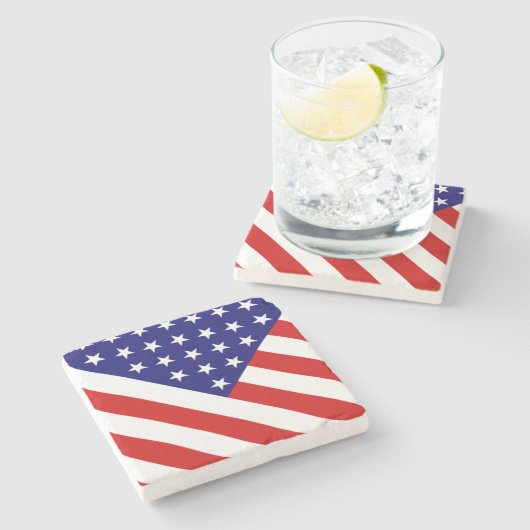 USA Flaggenküste Steinuntersetzer (Seitenansicht)