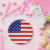 USA-Flaggenplan Pappteller (Party)