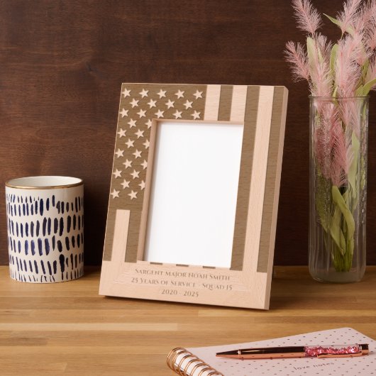 USA Flaggenpolizeischutz Geätzte Rahmen (Links)