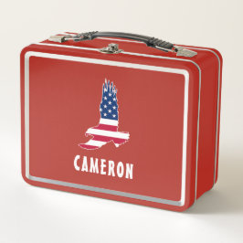 USA Flaggenstaat American Eagle America 4. Juli Na Metall Brotdose