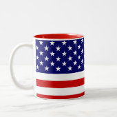 USA-Flaggenstaat Zweifarbige Tasse (Links)