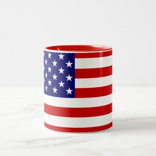 USA-Flaggenstaat Zweifarbige Tasse (Mittel)