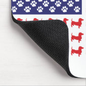 USA-Flaggenstaaten-Dackel Mousepad (Ecke)