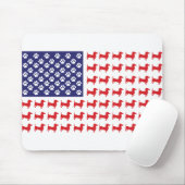 USA-Flaggenstaaten-Dackel Mousepad (Mit Mouse)