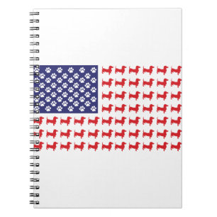 USA-Flaggenstaaten-Dackel Notizblock