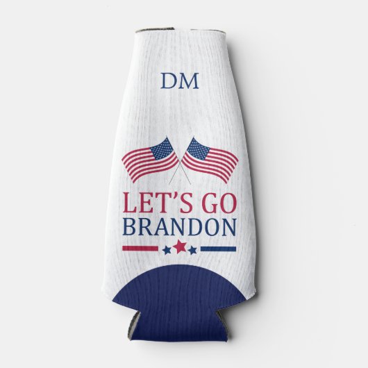 USA Flags Let's Go Brandon Monogram Flaschenkühler (Vorderseite)