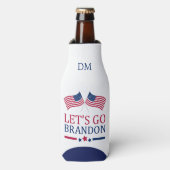USA Flags Let's Go Brandon Monogram Flaschenkühler (Flaschenvorderseite)