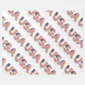 USA FLEECEDECKE (Vorderseite (Horizontal))