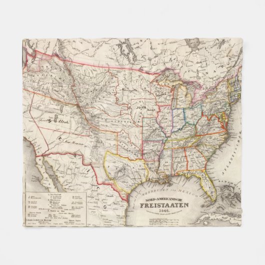 USA FLEECEDECKE (Vorderseite (Horizontal))