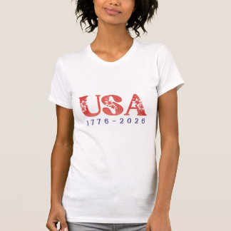 USA Floral 1776–2026-Shirt T-Shirt