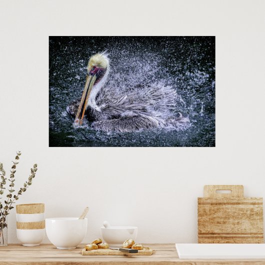 USA, Florida. Brown Pelican Poster (Küche)