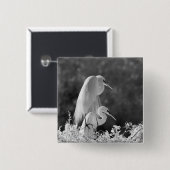 USA, Florida, Great Egret (Ardea alba) Infrarot Button (Vorne & Hinten)