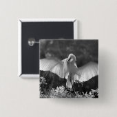 USA, Florida, Great Egret (Ardea alba) infrarote 2 Button (Vorne & Hinten)