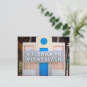 USA - Florida - Miami Beach - Begrüßungszeichen Postkarte (Stehend Vorderseite)