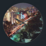 USA, Florida, Miami Beach, Ocean Drive, Art Deco 2 Große Wanduhr<br><div class="desc">Walter Bibikow / DanitaDelimont.com USA,  Nordamerika,  Florida</div>
