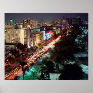 USA, Florida, Miami Beach, Ocean Drive, Art Deco 2 Poster