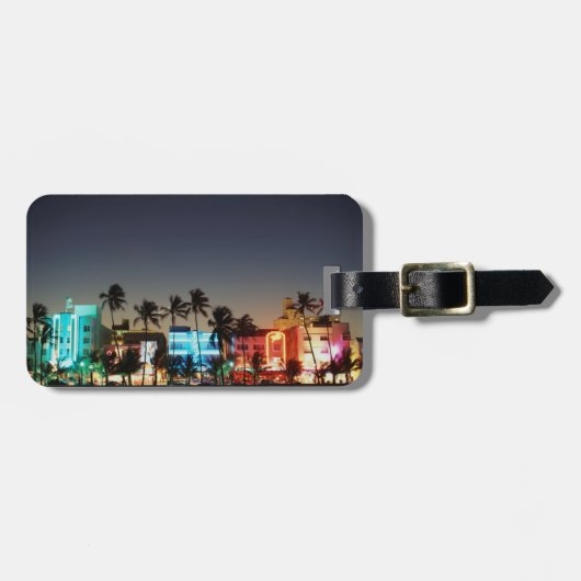 USA, Florida, Miami Beach, Ocean Drive, Art Deco Gepäckanhänger (Vorderseite horizontal)