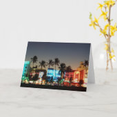 USA, Florida, Miami Beach, Ocean Drive, Art Deco Karte (Gelbe Blume)
