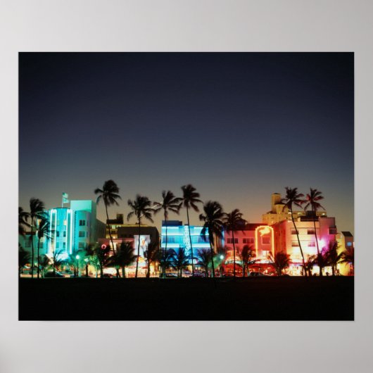 USA, Florida, Miami Beach, Ocean Drive, Art Deco Poster (Vorne)