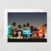 USA, Florida, Miami Beach, Ocean Drive, Art Deco Postkarte (Vorne/Hinten)