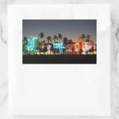 USA, Florida, Miami Beach, Ocean Drive, Art Deco Rechteckiger Aufkleber (Tasche)