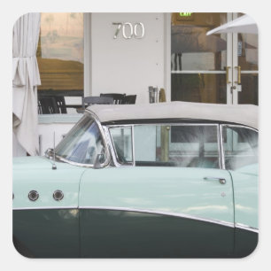 USA, Florida, Miami Beach: Südbeach, 1956 Quadratischer Aufkleber