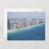 USA, Florida, Miami, Cityscape mit Strand 2 Postkarte (Vorne/Hinten)