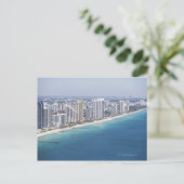 USA, Florida, Miami, Cityscape mit Strand 2 Postkarte (Stehend Vorderseite)
