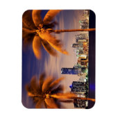 USA, Florida, Miami-Skyline bei Dämmerung Magnet (Vertikal)