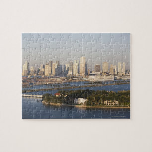 USA, Florida, Miami, Stadtbild mit Küstenlinie Puzzle