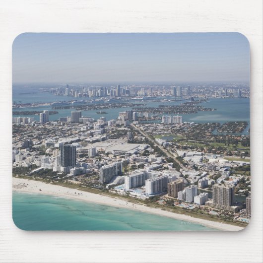 USA, Florida, Miami, Stadtbild mit Strand 3 Mousepad (Vorne)