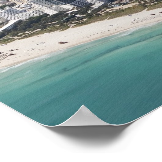 USA, Florida, Miami, Stadtbild mit Strand 3 Poster (Ecke)