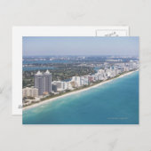USA, Florida, Miami, Stadtbild mit Strand Postkarte (Vorne/Hinten)