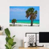 USA, Florida. Palmen an der Smaragdküste Poster (Heimbüro)