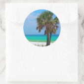 USA, Florida. Palmen an der Smaragdküste Runder Aufkleber (Tasche)