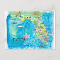 USA Florida Staat Fine Art Print Retro Vintage Kar