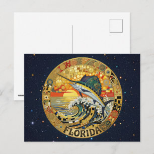 USA Florida Staatssymbole Postkarte