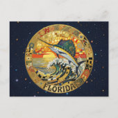 USA Florida Staatssymbole Postkarte (Vorderseite)