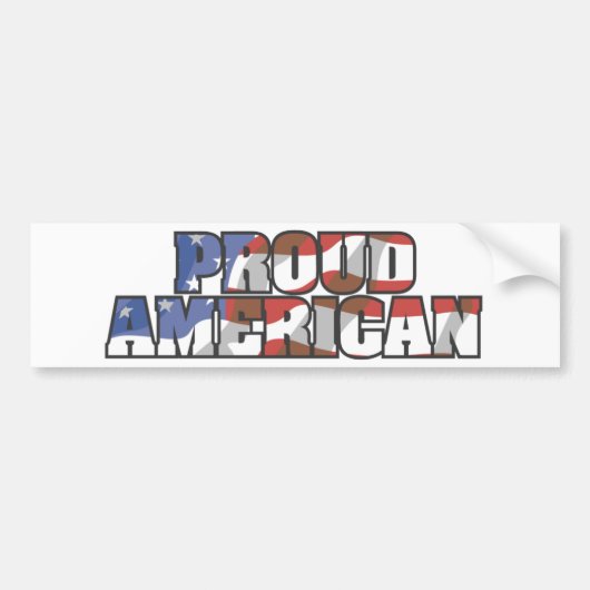 USA-Flown Proud American Autoaufkleber (Vorne)