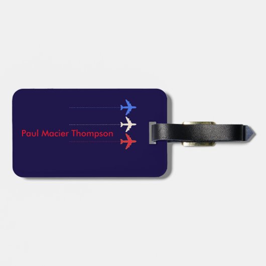 USA - Flugreise Gepäckanhänger (Rückseite horizontal)