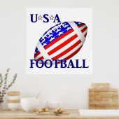 USA Football mit Text Poster (Küche)