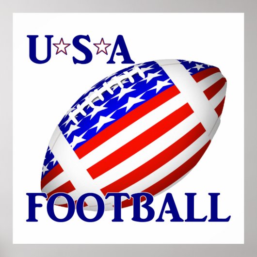 USA Football mit Text Poster (Vorne)