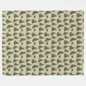 USA Forest Bears Elk Rabbits Nature Pattern Fleecedecke (Vorderseite (Horizontal))